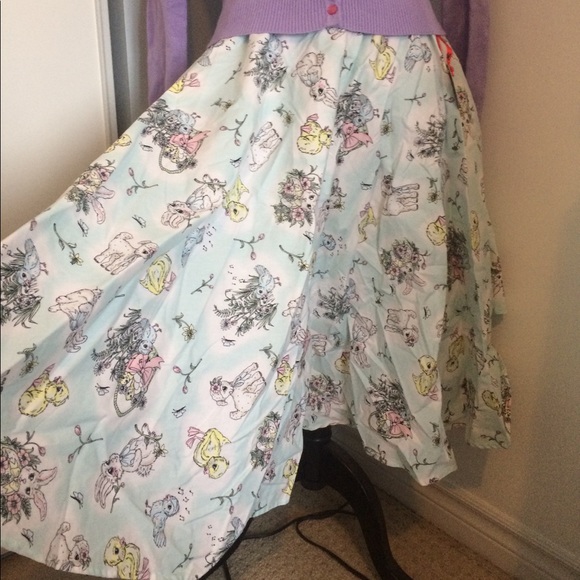 ๐ Whimsical Easter skirt by Hell Bunny ๐ - Picture 2 of 7